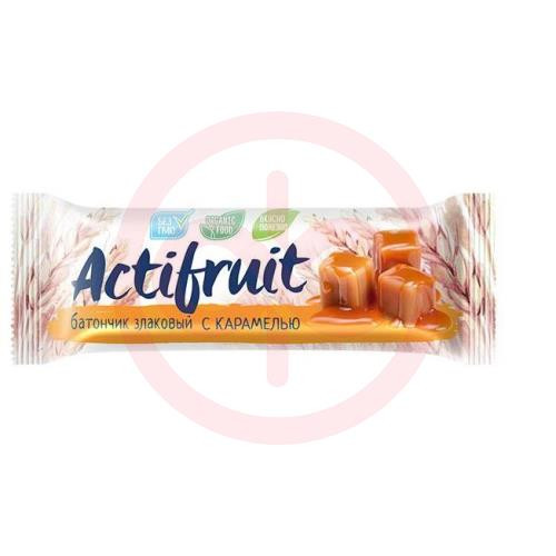 Актифрут батончик-мюсли 24г злаковый карамель