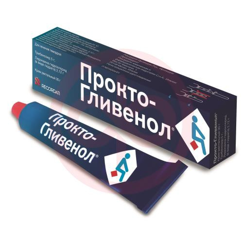 Прокто-гливенол крем ректальный 30г в комплекте: наконечник полиэтиленовый и крышка-насадка