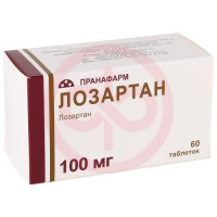 Лозартан таблетки покрытые пленочной оболочкой 100мг №60