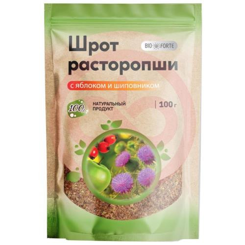 Биофорте расторопша шрот 100г яблоко + шиповник