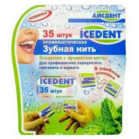 Айсдент зубная нить №35 вощеная с ароматом мяты