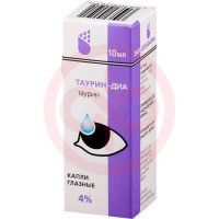 Таурин-диа капли глазные 4% 10мл