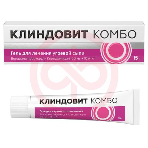 Клиндовит комбо гель для наружного применения 50мг/г + 10мг/г 15г