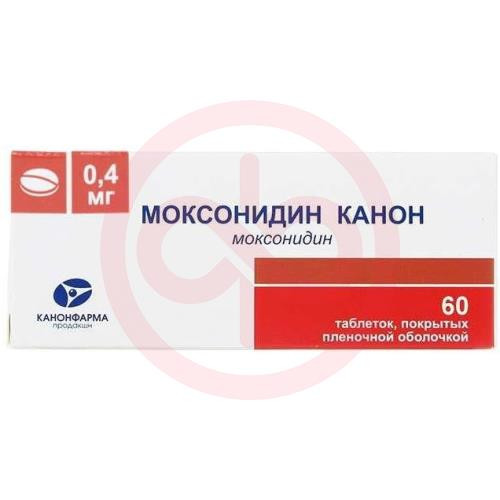 Моксонидин канон таблетки покрытые пленочной оболочкой 0.4мг №60