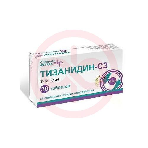 Тизанидин-сз таблетки 4мг №30