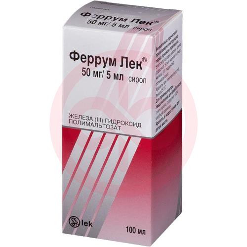 Феррум лек сироп 50мг/5мл 100мл в комплекте с ложкой мерной