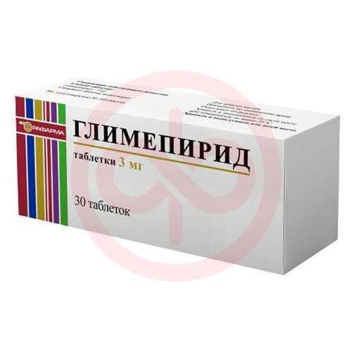 Глимепирид таблетки 3мг №30 Глимепирид таблетки 3мг №30