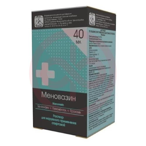 Меновазин раствор для наружного применения спиртовой 40мл