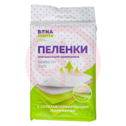 Бона менте пеленки впитывающие 60x90 №5