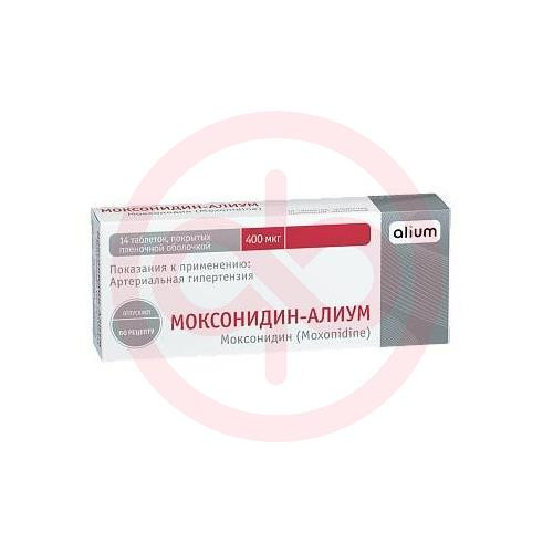 Моксонидин-алиум таблетки покрытые пленочной оболочкой 0,4мг №14