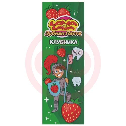 Лава-лава зубная паста детская 50мл клубника 6-14лет