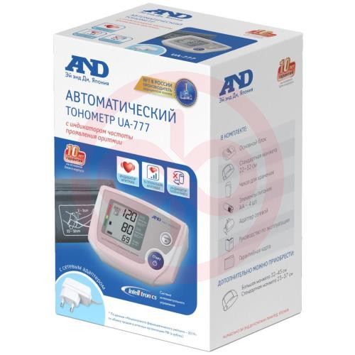 Эй энд ди тонометр ua 777 автоматич. + стандарт. манжета 22-32см + адаптер