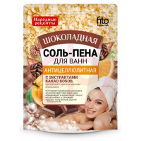 Народные рецепты соль-пена для ванн 200г шоколадная а/целлюлит.