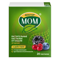 Доктор мом растительные от кашля пастилки №20 ягодные