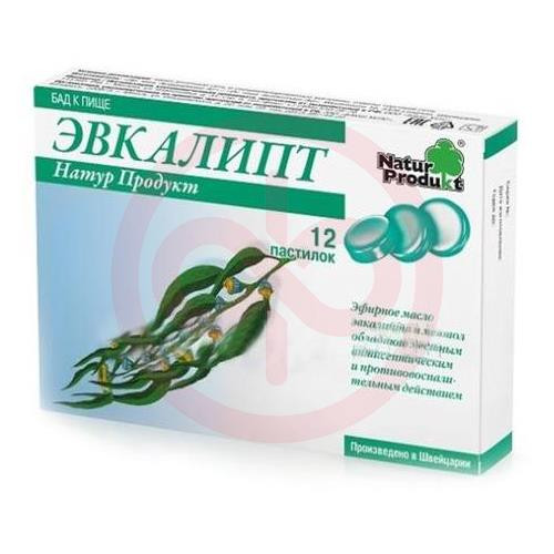 Эвкалипт натур продукт пастилки 2,5г №12 (бад)