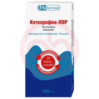 Кетопрофен-лор раствор для полоскания 16мг/мл 200мл в комплекте с мерным стаканчиком
