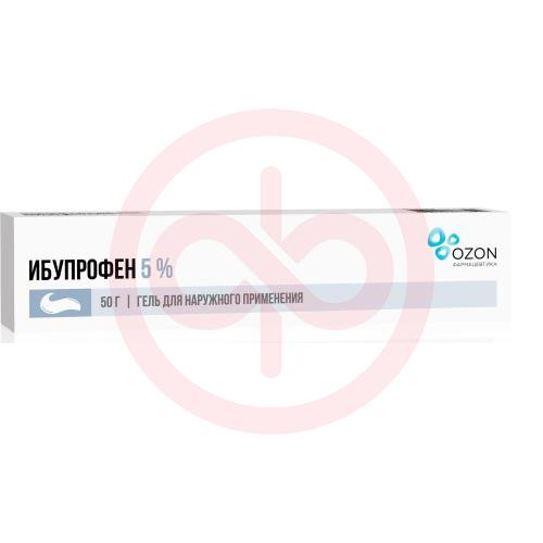 Ибупрофен гель для наружного применения 5% 50г Ибупрофен гель для наружного применения 5% 50г