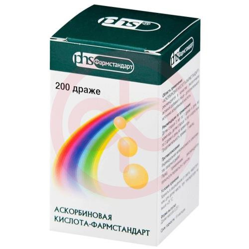 Аскорбиновая кислота драже 250мг №200 бад