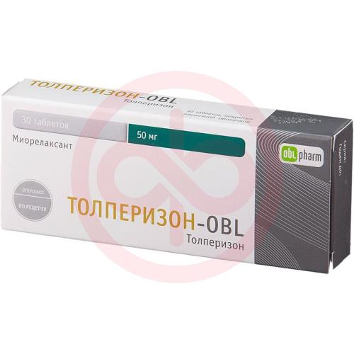 Толперизон-obl таблетки покрытые пленочной оболочкой 50мг №30 Толперизон-obl таблетки покрытые пленочной оболочкой 50мг №30
