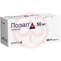 Лозап таблетки покрытые пленочной оболочкой 50мг №90