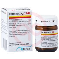Тиоктацид бв таблетки покрытые пленочной оболочкой 600мг №30