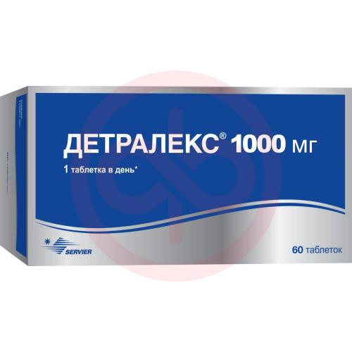 Детралекс таблетки покрытые пленочной оболочкой 1000мг №60 Детралекс таблетки покрытые пленочной оболочкой 1000мг №60