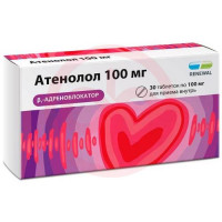 Атенолол реневал таблетки 100мг №30