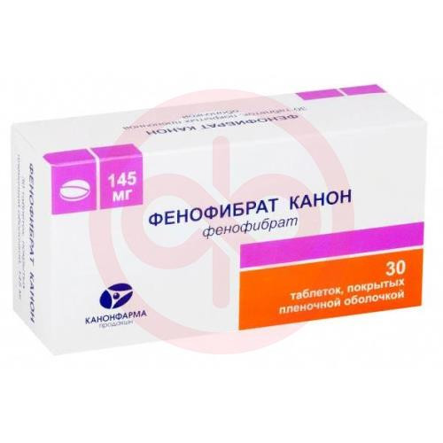 Фенофибрат канон таблетки покрытые пленочной оболочкой 145мг №30