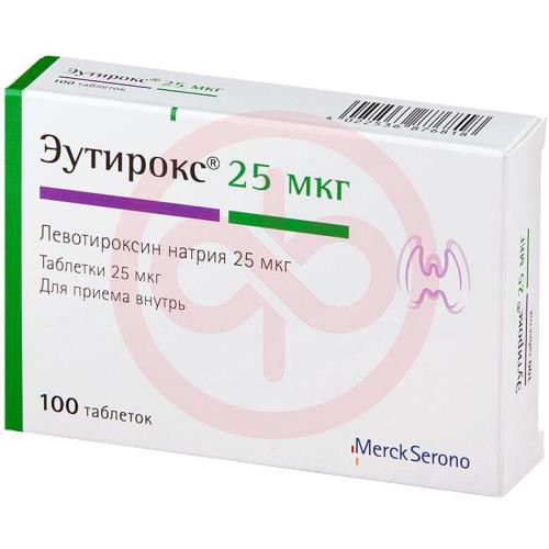 Эутирокс таблетки 25мкг №100