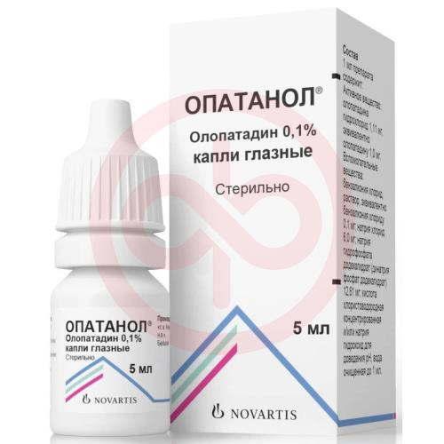 Опатанол капли глазные 0,1% 5мл Опатанол капли глазные 0,1% 5мл
