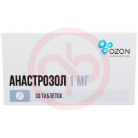 Анастрозол таблетки покрытые пленочной оболочкой 1мг №30
