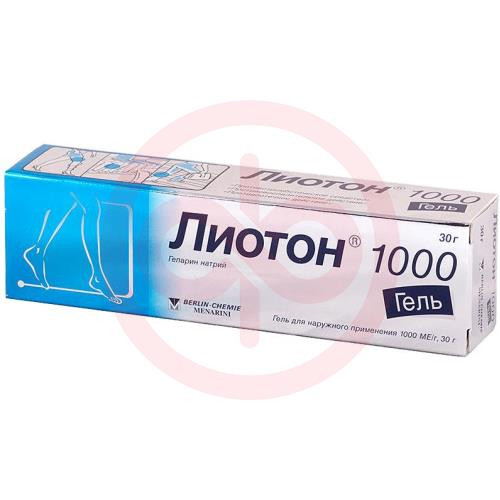 Лиотон 1000 гель для наружного применения 1000ме/г 30г