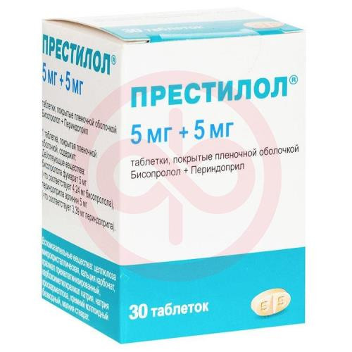 Престилол таблетки покрытые пленочной оболочкой 5мг + 5мг №30