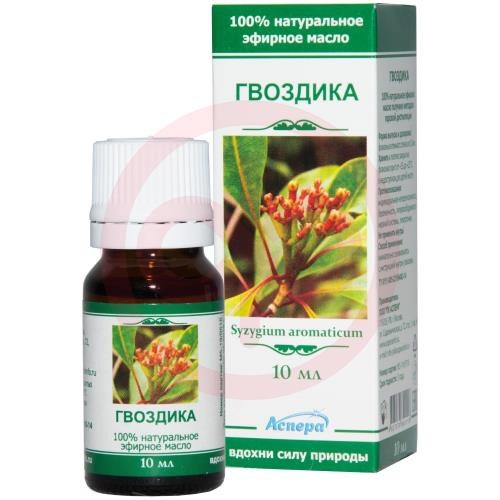 Аспера масло эфирное 10мл гвоздика