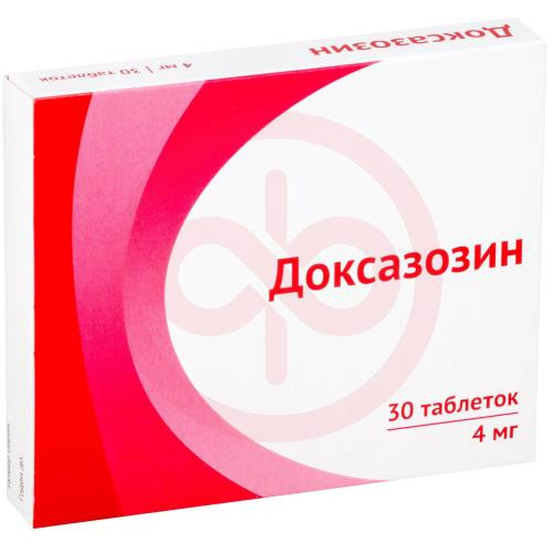 Доксазозин таблетки 4мг №30 Доксазозин таблетки 4мг №30