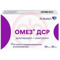 Омез дср капсулы с модифицированным высвобождением 30мг + 20мг №30