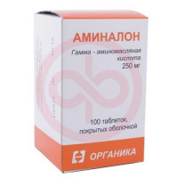 Аминалон таблетки покрытые пленочной оболочкой 250мг №100 (банка)
