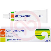 Синтомицин линимент для местного применения 10% 25г