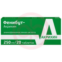 Фенибут-акрихин таблетки 250мг №20