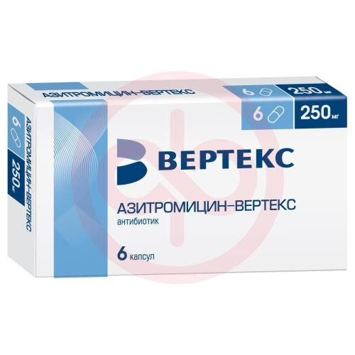 Азитромицин-вертекс капсулы 250мг №6
