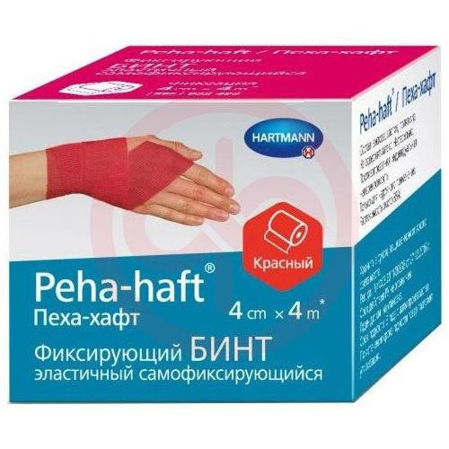 Пеха-хафт бинт когезивный самофикс 4смх4м красный