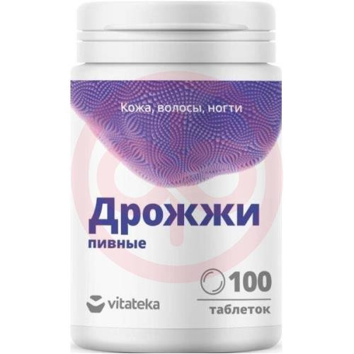 Витатека дрожжи пивные  таблетки 500мг №100