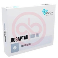 Лозартан таблетки покрытые пленочной оболочкой 100мг №60
