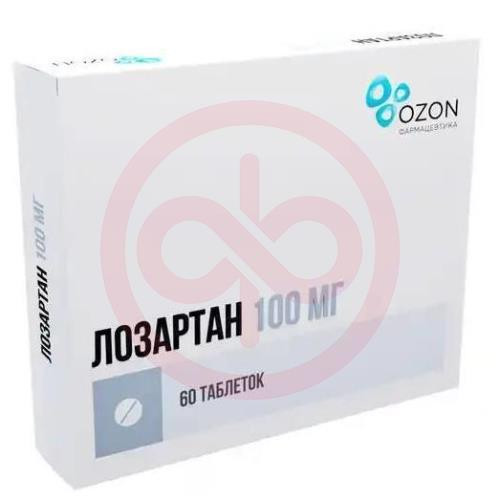 Лозартан таблетки покрытые пленочной оболочкой 100мг №60