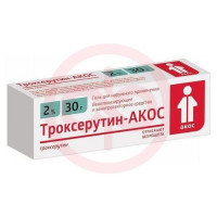 Троксерутин-акос гель для наружного применения 2% 30г